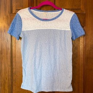 J. Crew color block short sleeve shirt.